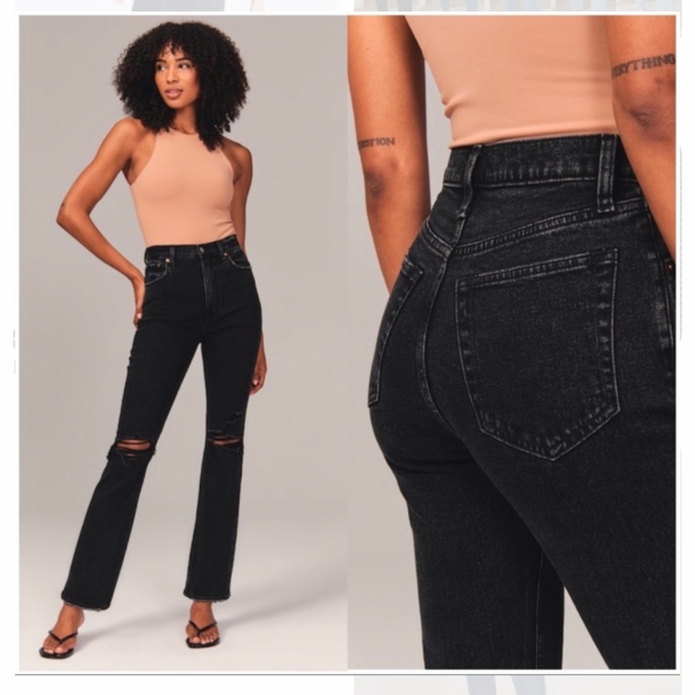 Abercrombie ankle straight ultra high rise 26